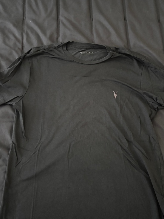 All Saints Other - All Saints Black Short Sleeve Crewneck Tee with Silver Ram Logo